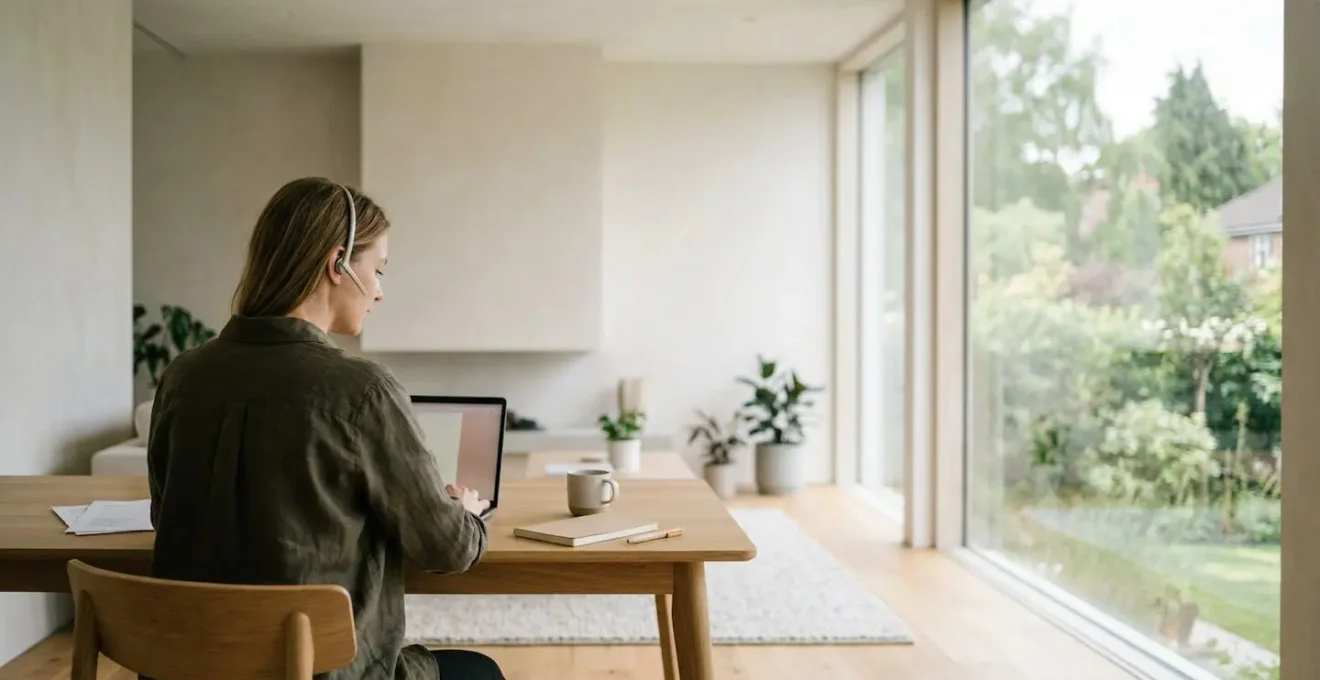 Environnement de télétravail moderne avec technologie de communication unifiée
