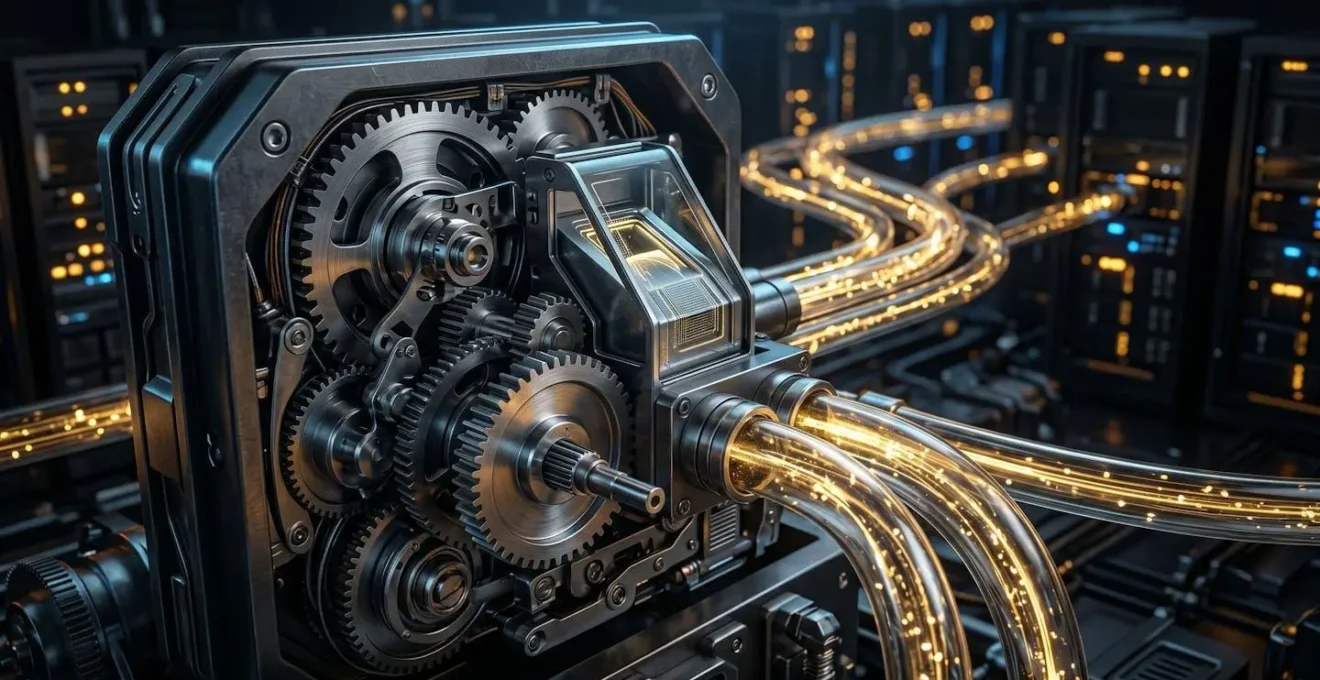 Coffre-fort numérique avec connexions sécurisées vers infrastructure cloud
