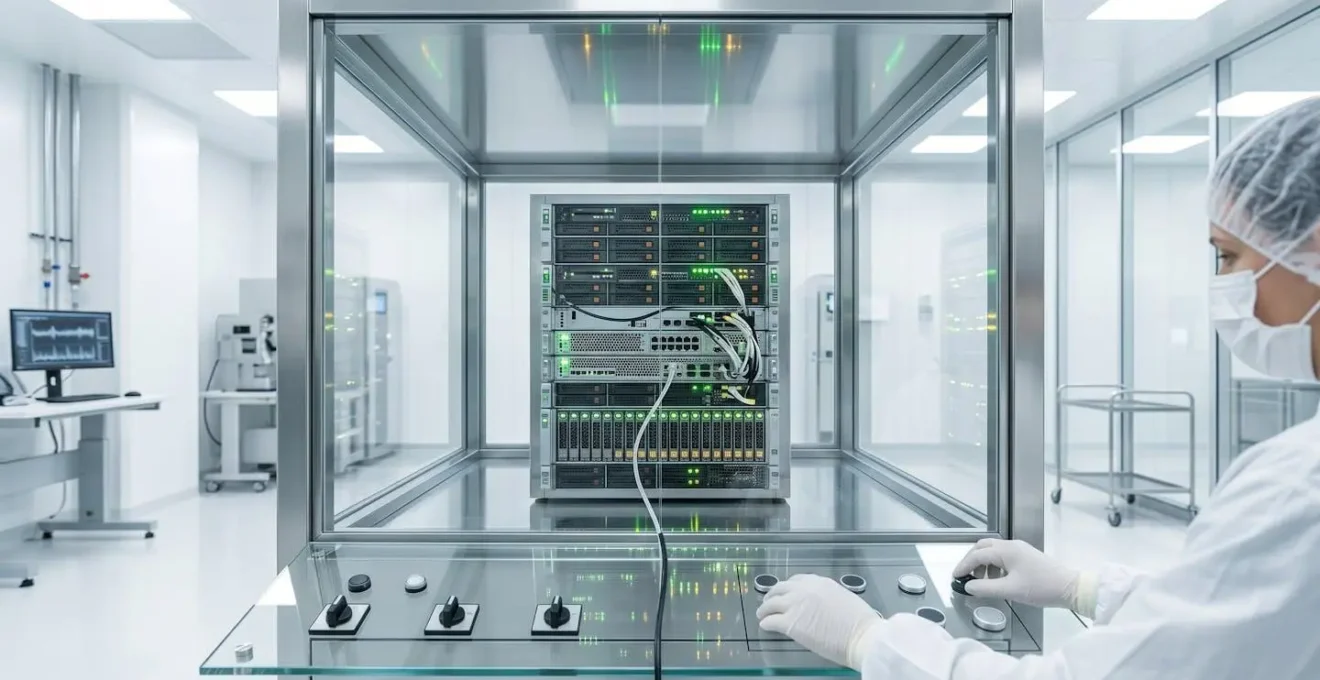 Environnement de test isolé pour validation des sauvegardes avec indicateurs de succès